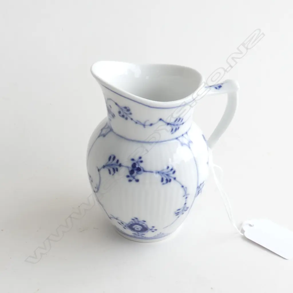 ROYAL COPENHAGEN BLUE FLUTED CREAM JUG H.100mm (retail $190) Image 1++