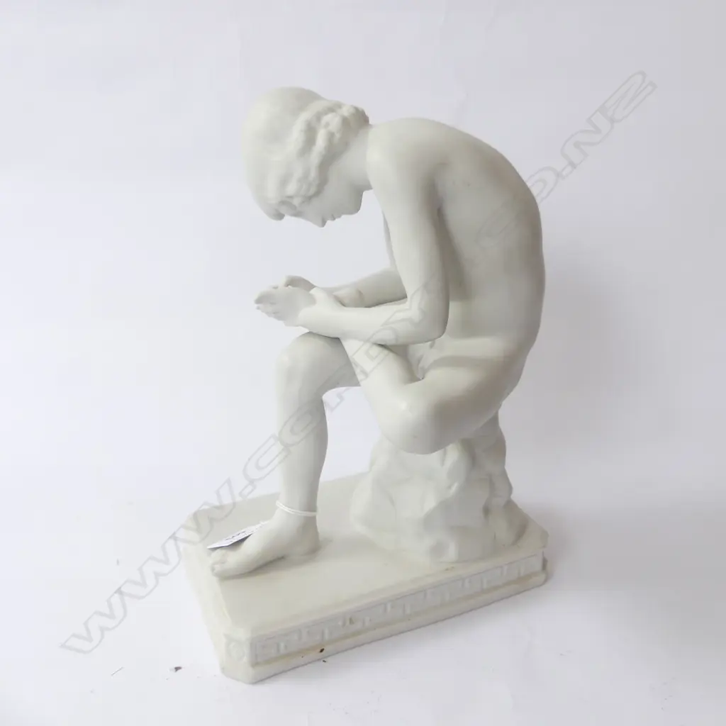 GERMAN PORCELAIN FIGURE OF SPINARO 'THE THORN PULLER H.260mm Image 1++