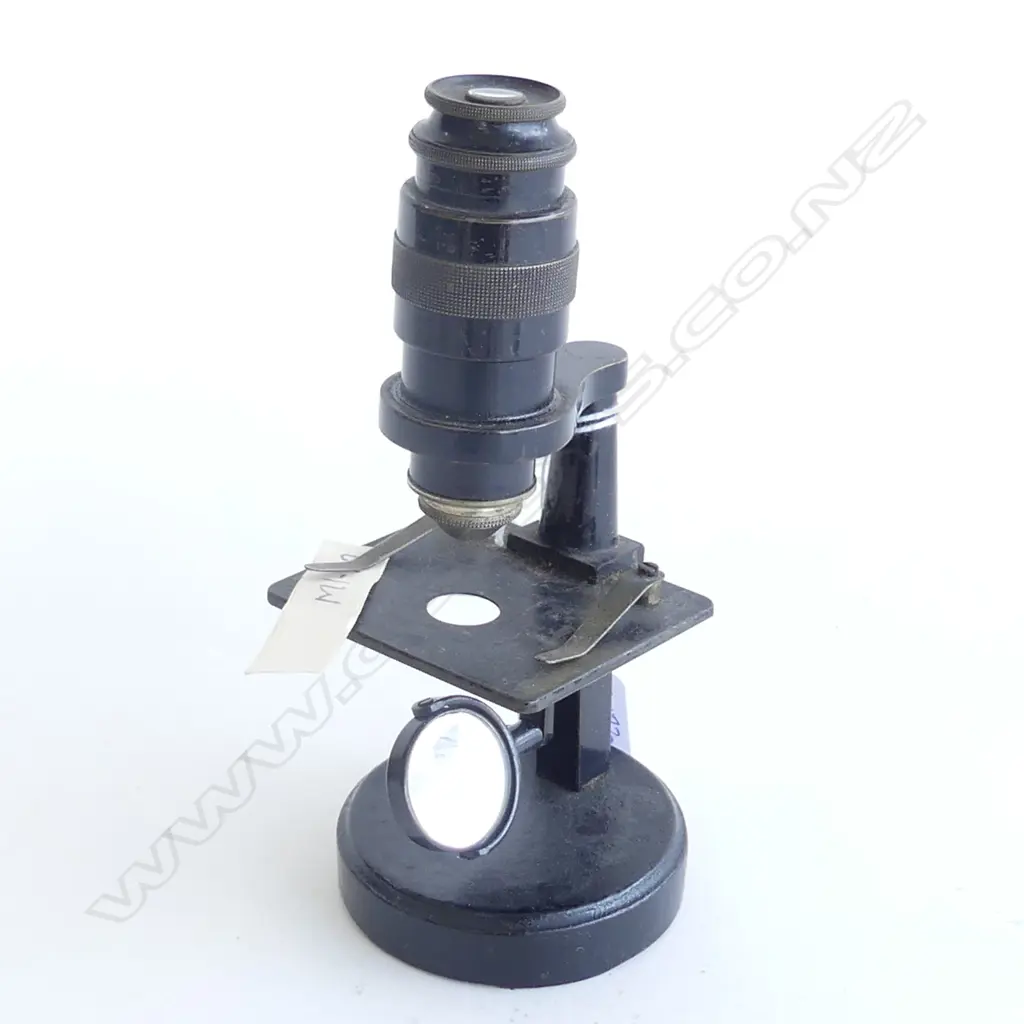 OLD EBONISED MONOCULAR SMALL MICROSCOPE H.165mm Image 1++