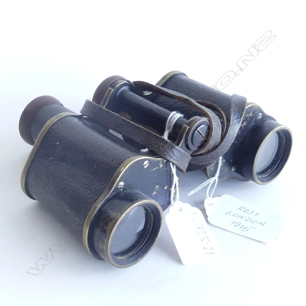 1915 WWI ROSS OF LONDON BINOCULARS ebonised brass Image 1++