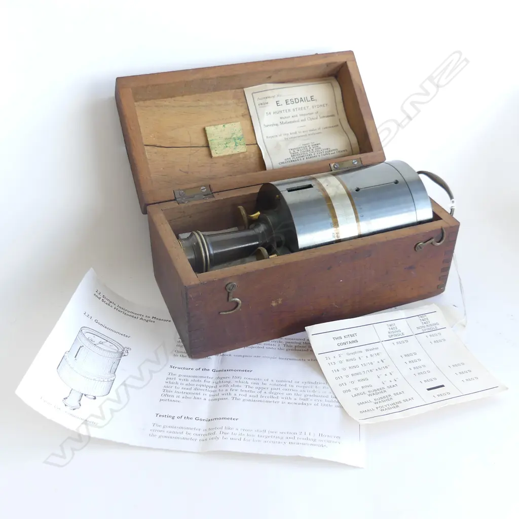 19thC TROUGHTON & SIMMS C1900 BRAS GONIASMOMETER BOXED Image 1++