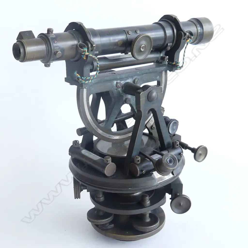 TROUGHTON & SIMMS BRASS THEODOLITE (1824-1916) earlier model, w COMPASS TABLE... Image 1++