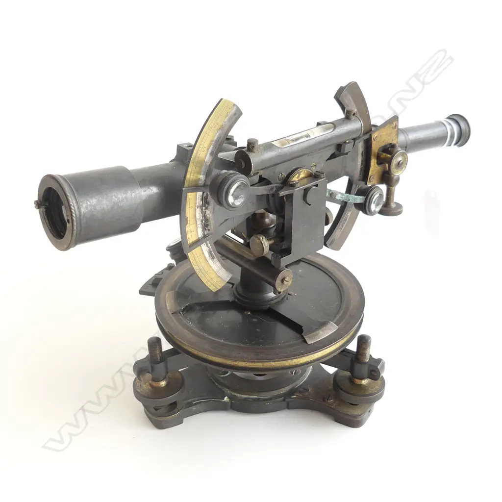 ELLIOT BROS, 30 STRAND LONDON THEODOLITE w PARTIAL VERTICAL CIRCLE... Image 1++