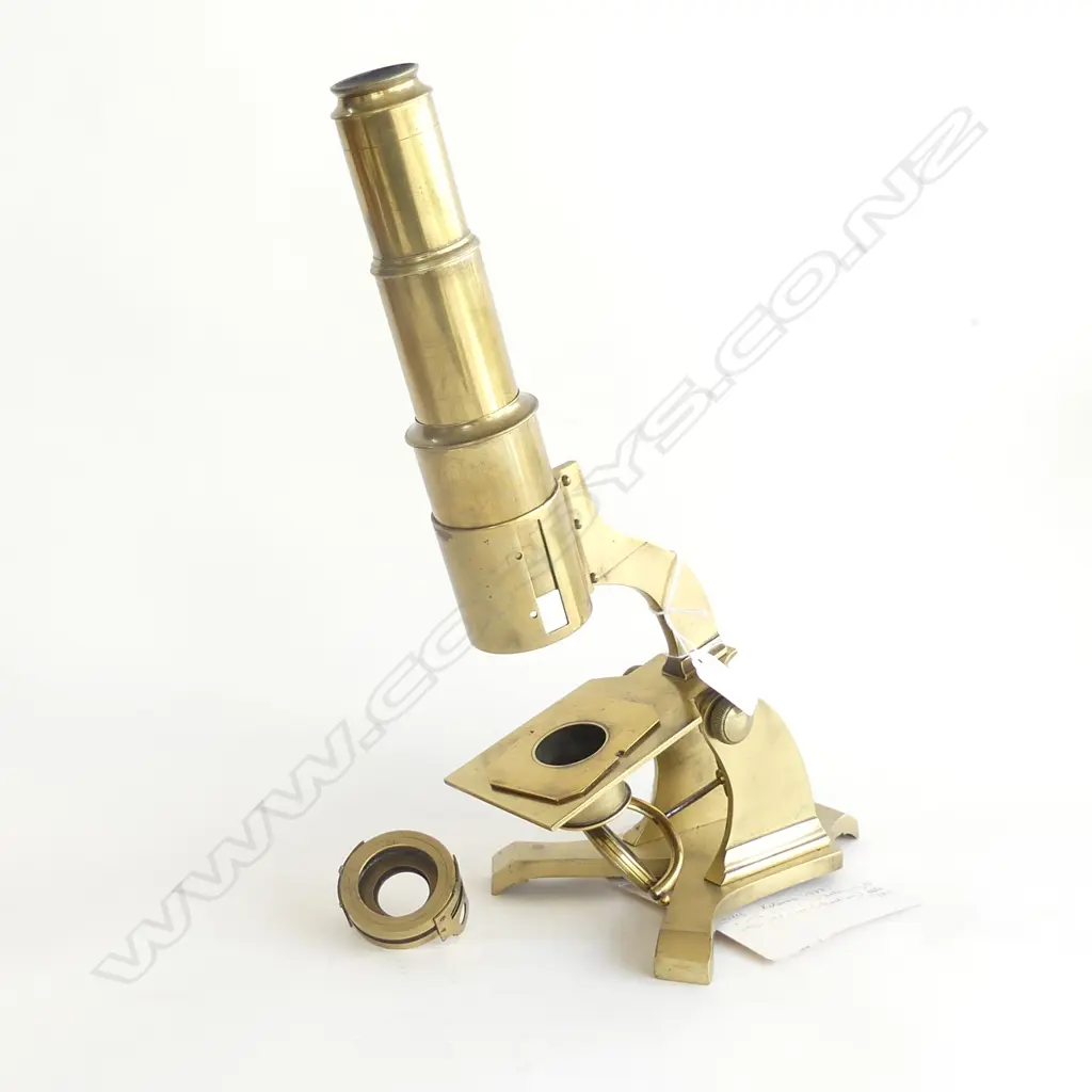 DECORATIVE 19thC BRASS MICROSCOPE (INCOMPLETE) Image 1++