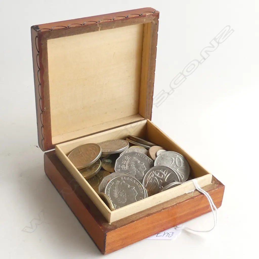 BOX VARIOUS NZ & AUSTRALIAN DECIMAL COINAGE $40+ Image 1++