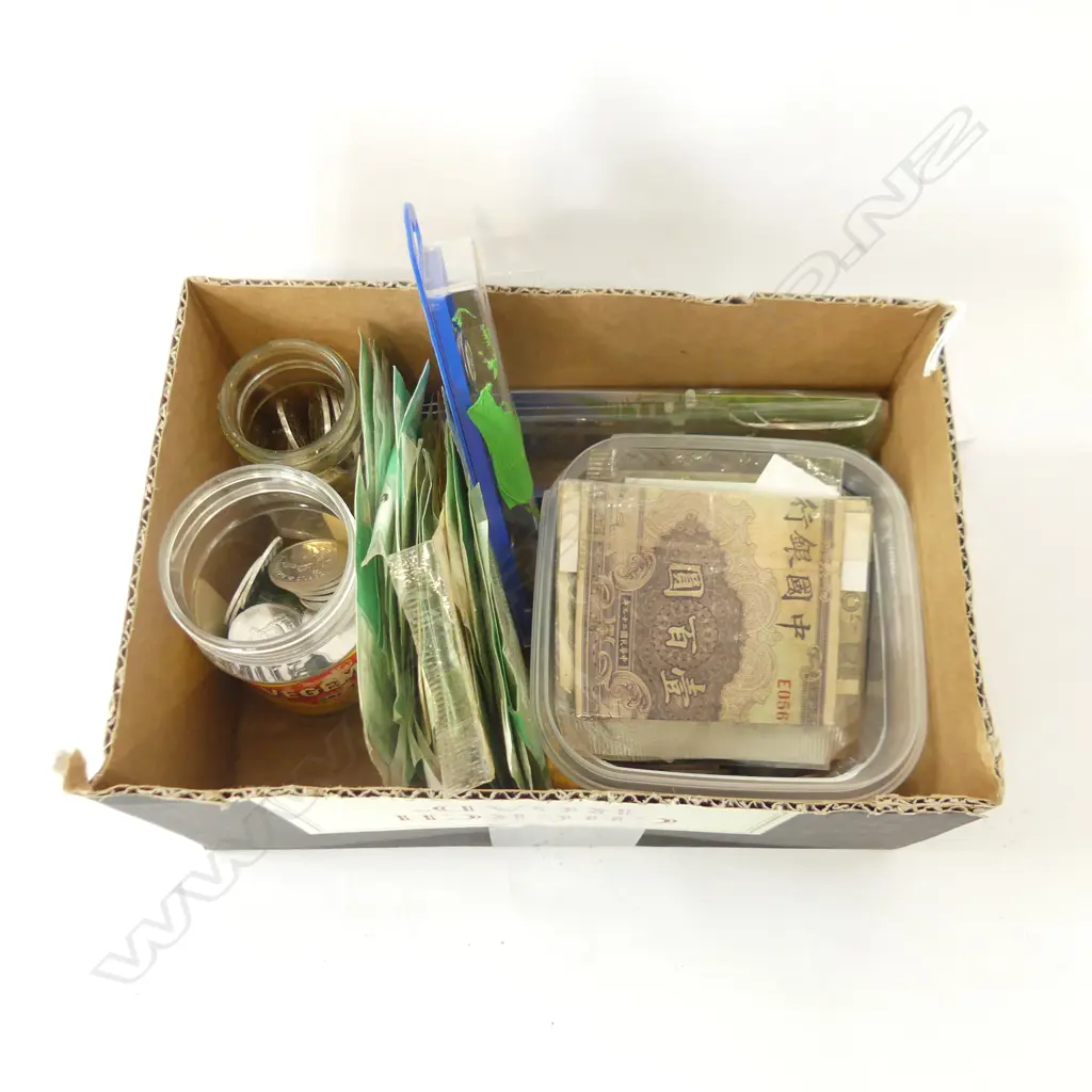 ASST. WORLD COINS, NOTES & SPOONS ETC Image 1++
