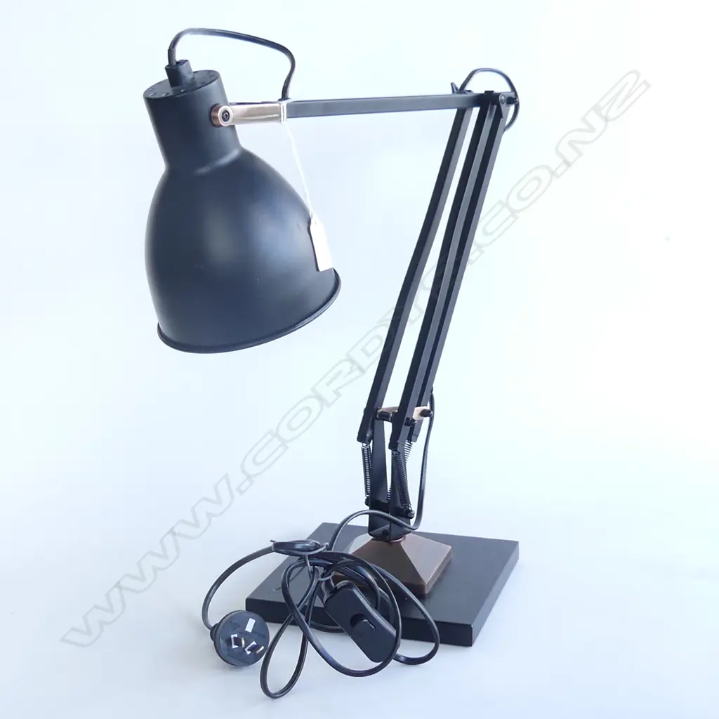 CONTEMPORARY BRONZED & BLACK METAL ANGLE POISE LAMP Image 1++