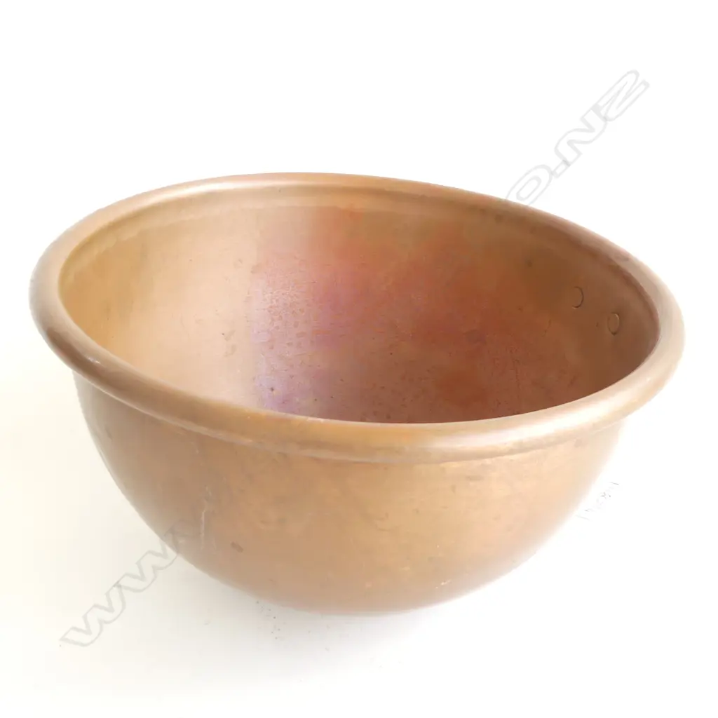VINTAGE FRENCH COPPER BOWL 260mm dia Image 1++