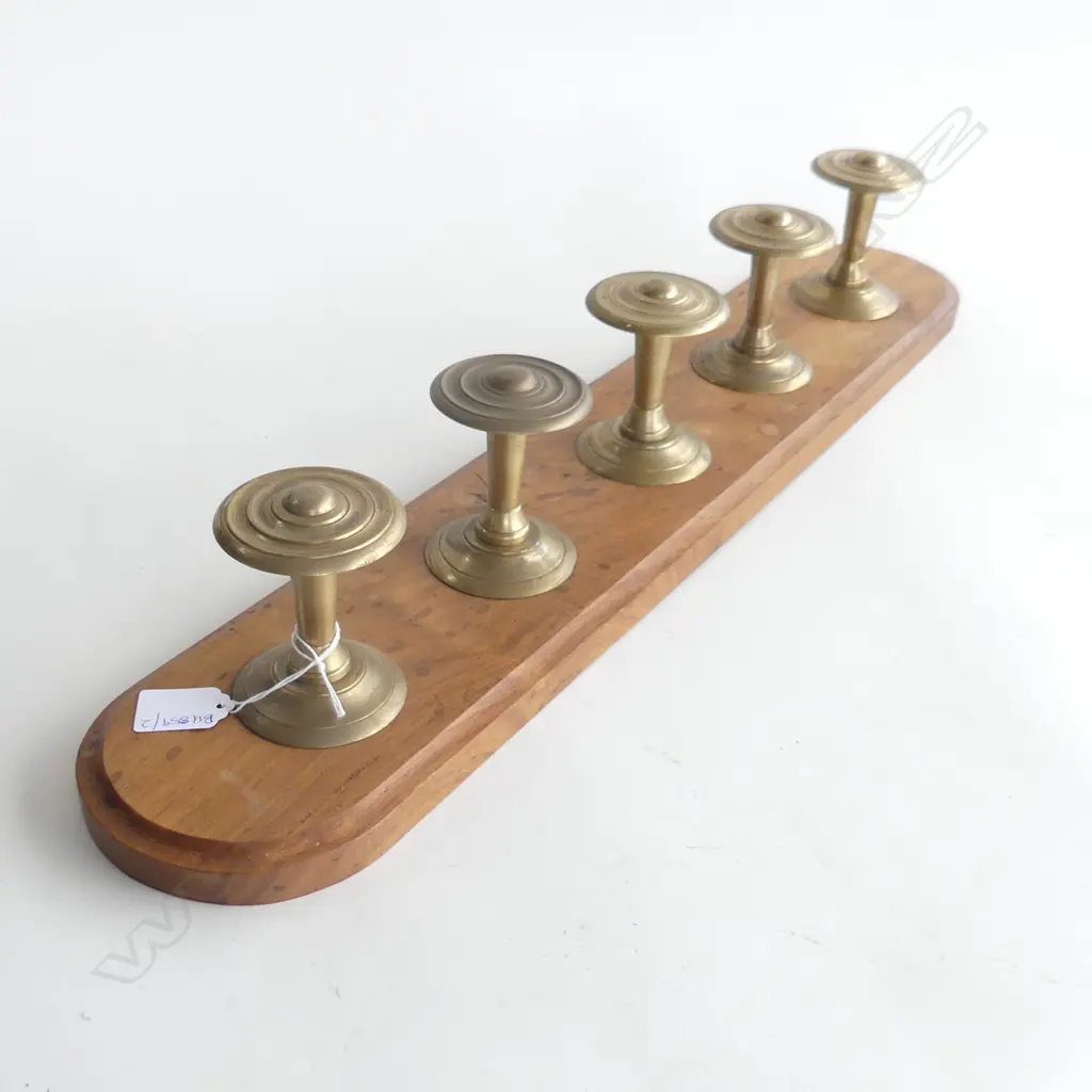 BRASS & WOODEN COAT HOOK W.690mm Image 1++