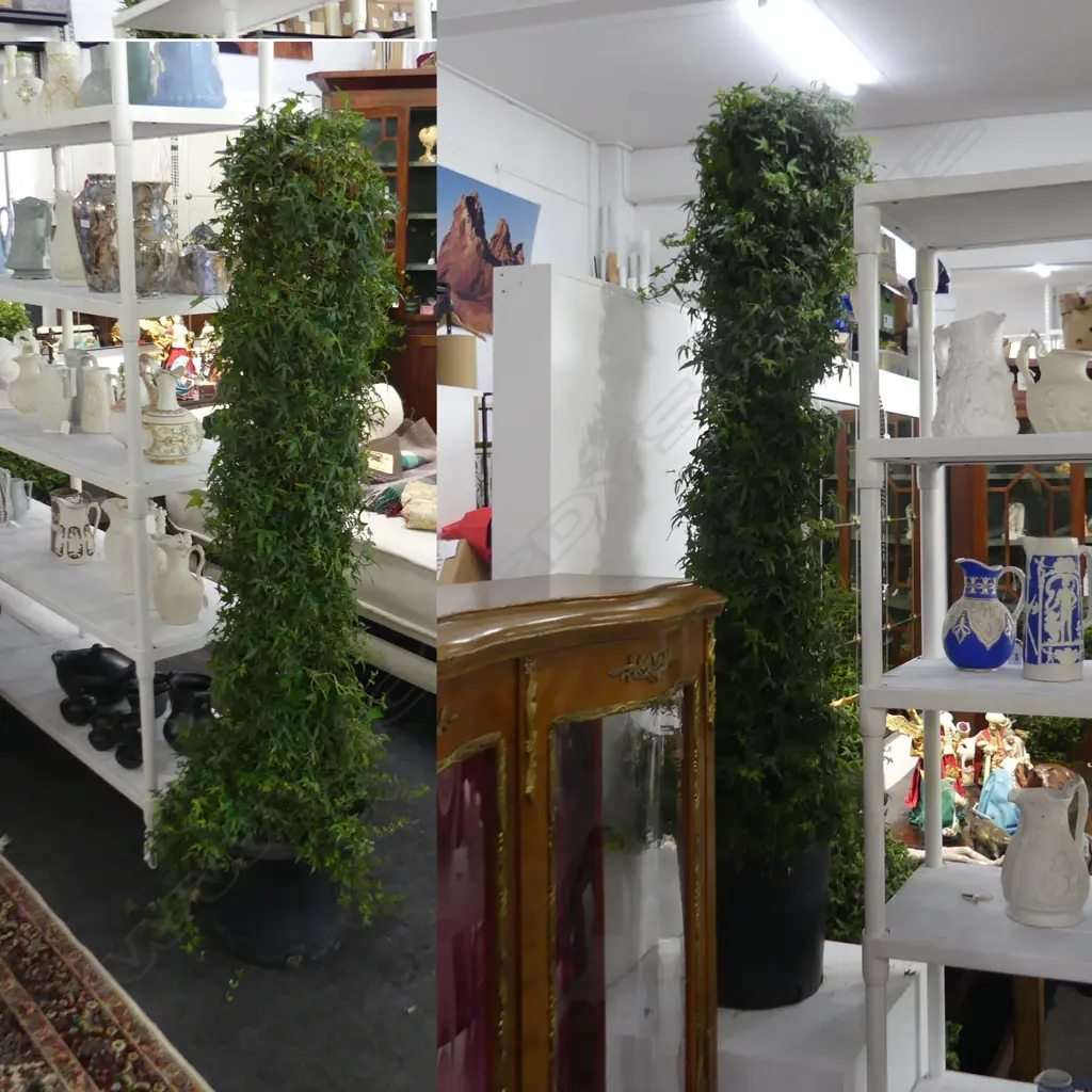 PAIR LARGE IVY TOPIARY PILLARS H.1680mm Image 1++