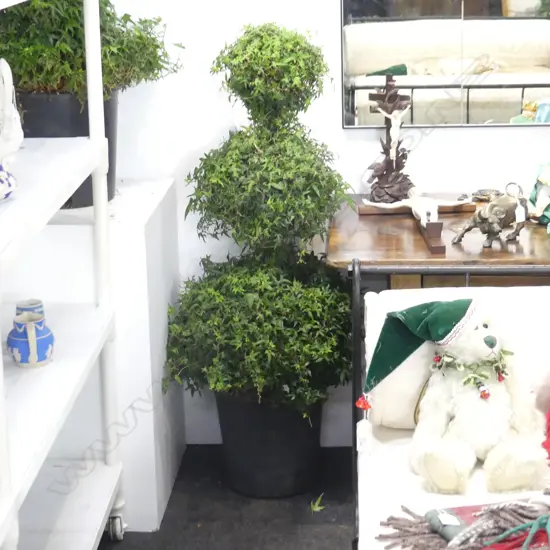 PAIR TRIPLE IVY TOPIARY BALLS H.1250mm