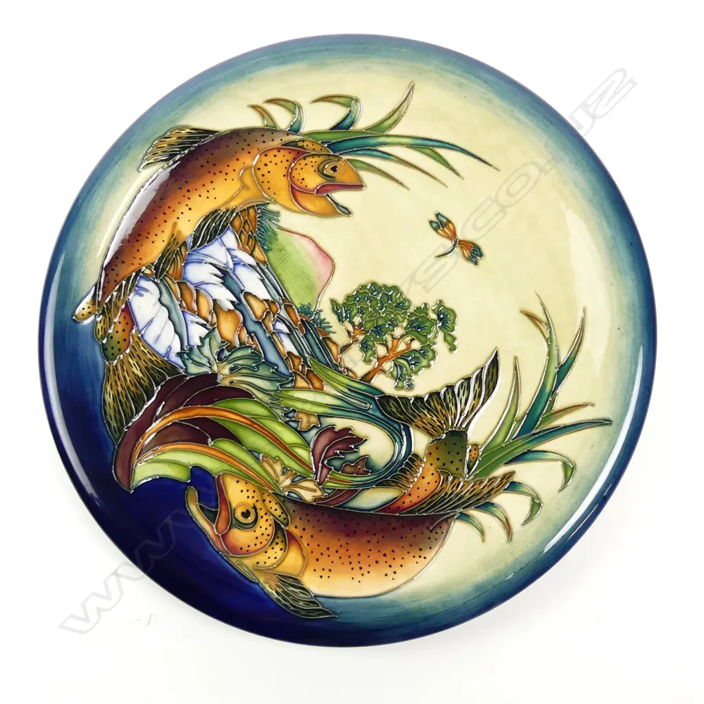 MODERN MOORCROFT TROUT CHARGER, Dia.350mm Image 1++