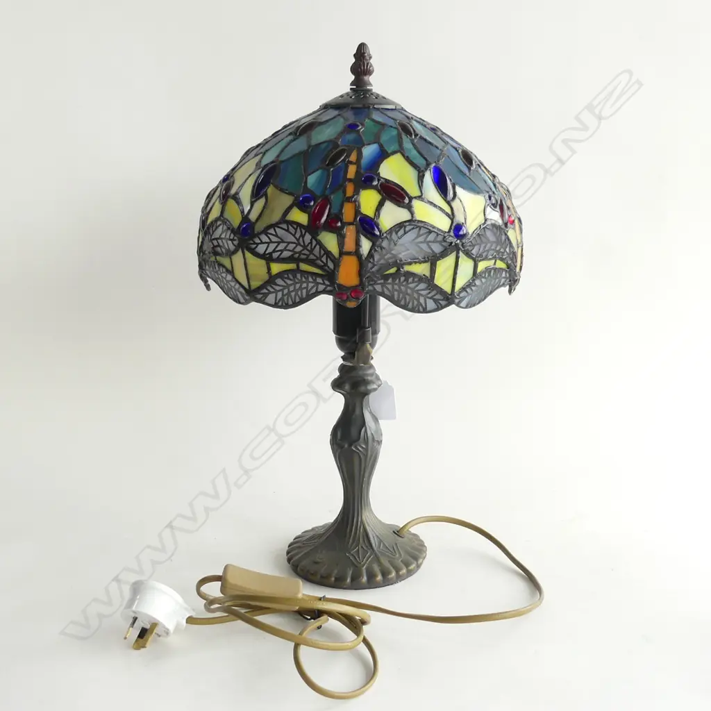 TIFFANY STYLE DRAGONFLY LAMP H.430mm Image 1++