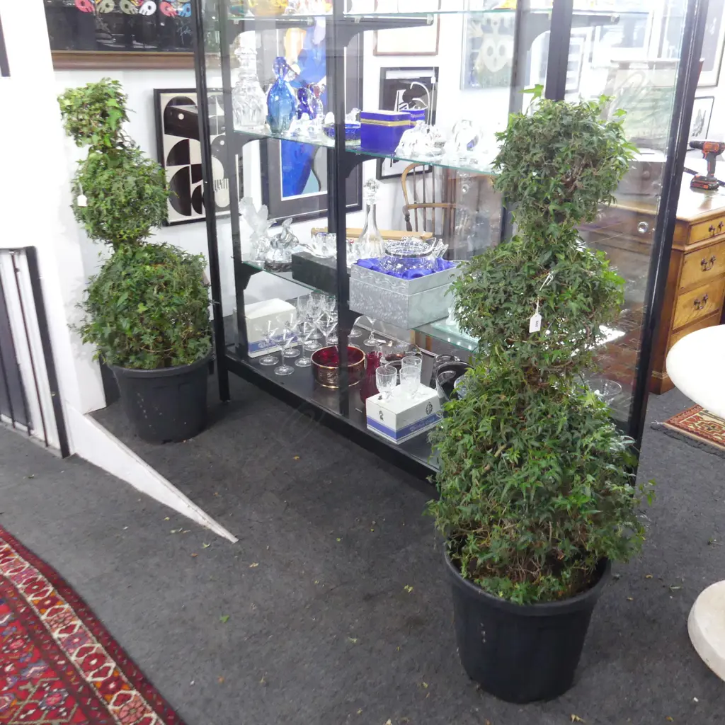 PAIR TRIPLE IVY TOPIARY BALLS H.1250mm Image 1++
