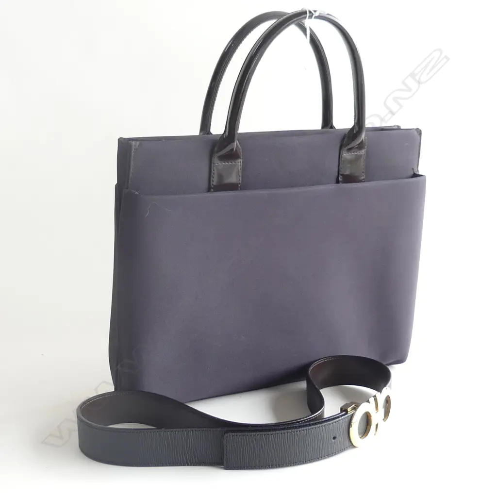 SALVATORE FERRAGAMO HAND BAG + BELT w. DUST BAG Image 1++