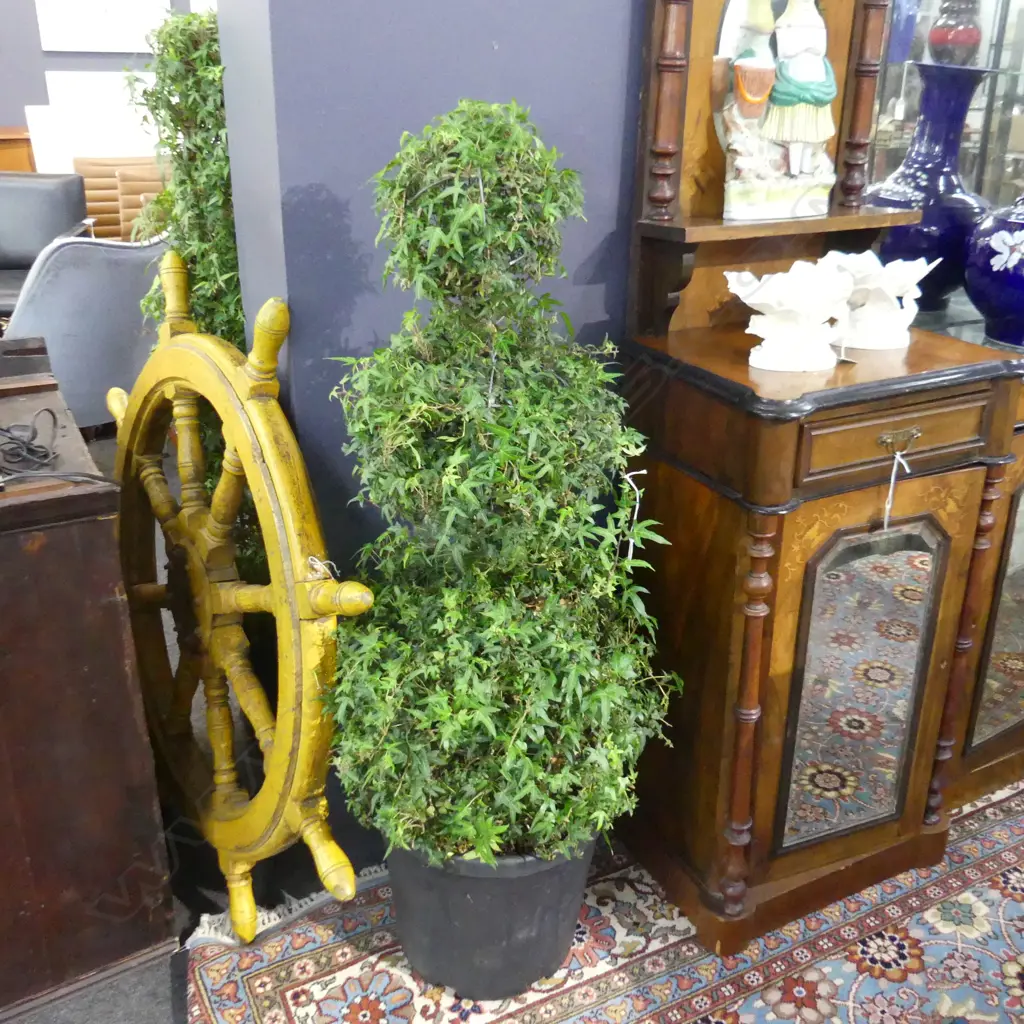 PAIR TRIPLE IVY TOPIARY BALLS H.1250mm Image 1++