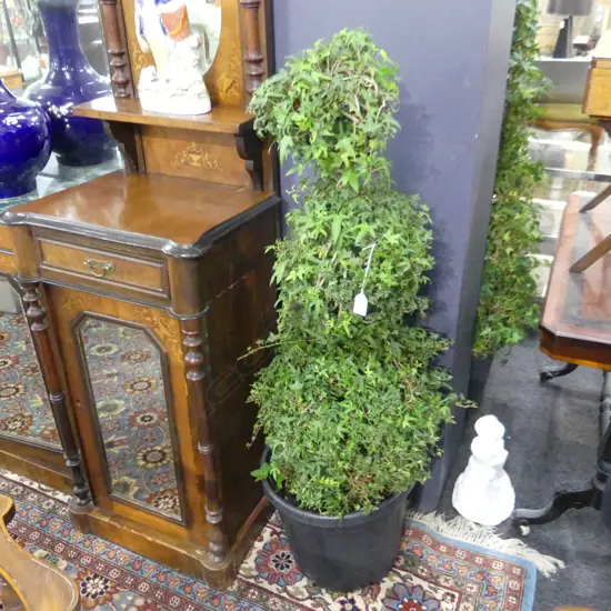 PAIR TRIPLE IVY TOPIARY BALLS H.1250mm