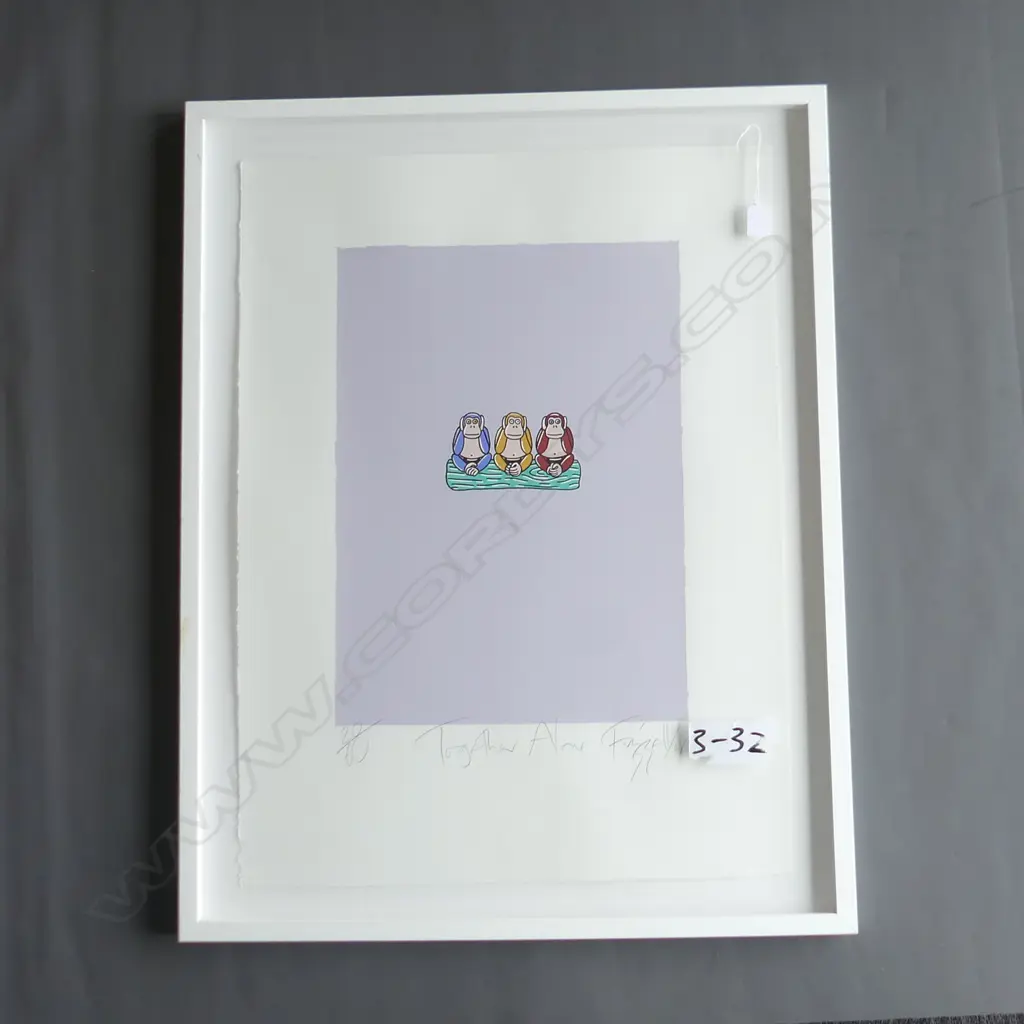 DICK FRIZZELL SCREENPRINT 'TOGETHER ALONE' 20/60 500 x 360mm SIGNED & DATED '08 Image 1++