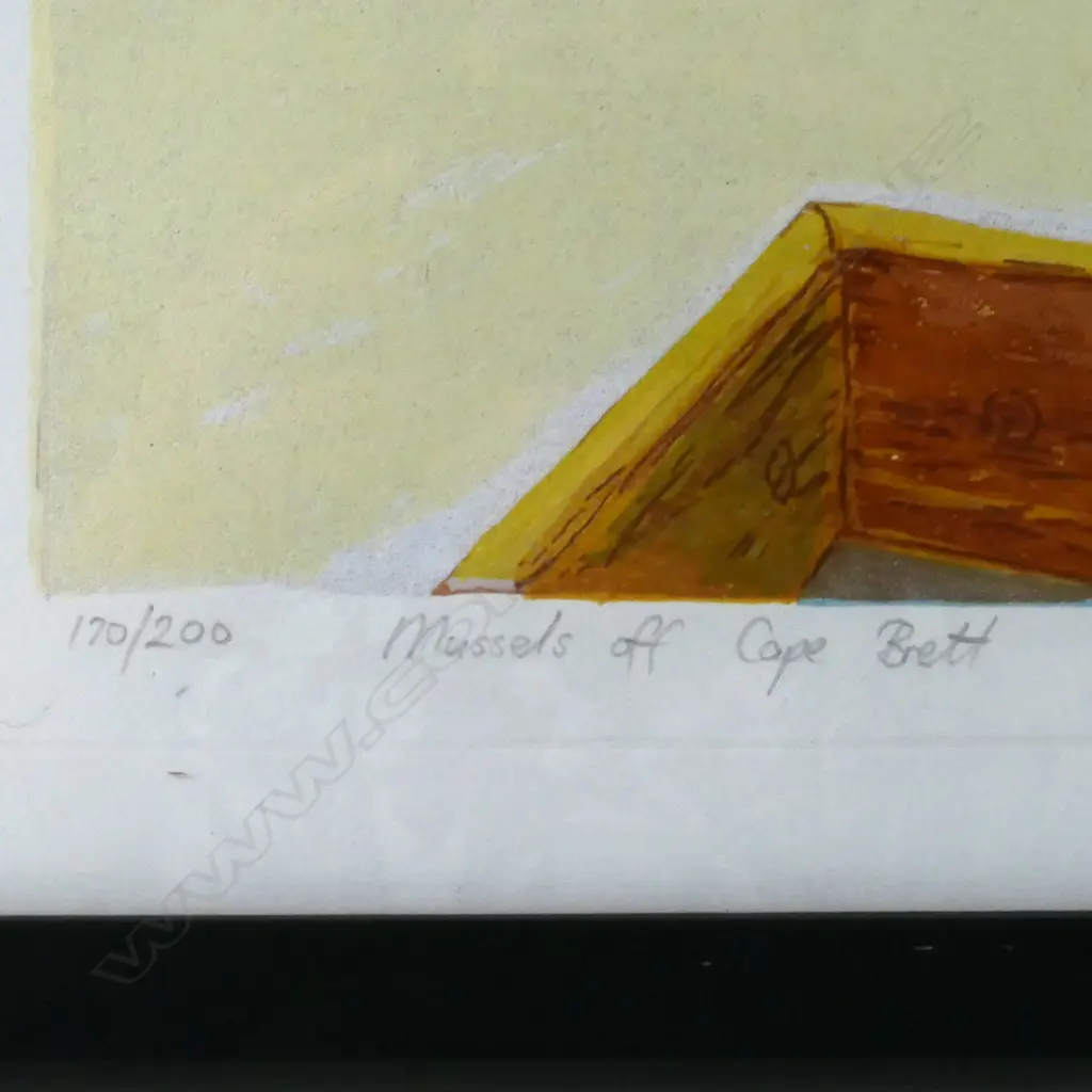 TOM BURNETT 'MUSSELS OFF CAPE BRETT' SCREEN PRINT 170/200 SIGNED & DATED 01 540 x 700mm Image 1++