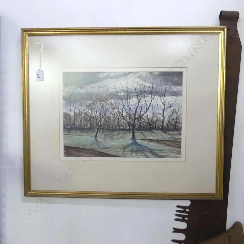 GEOFF FAIRBURN 'WINTER IN CAMBRIDGE' W/C 260 x 360mm Image 1++