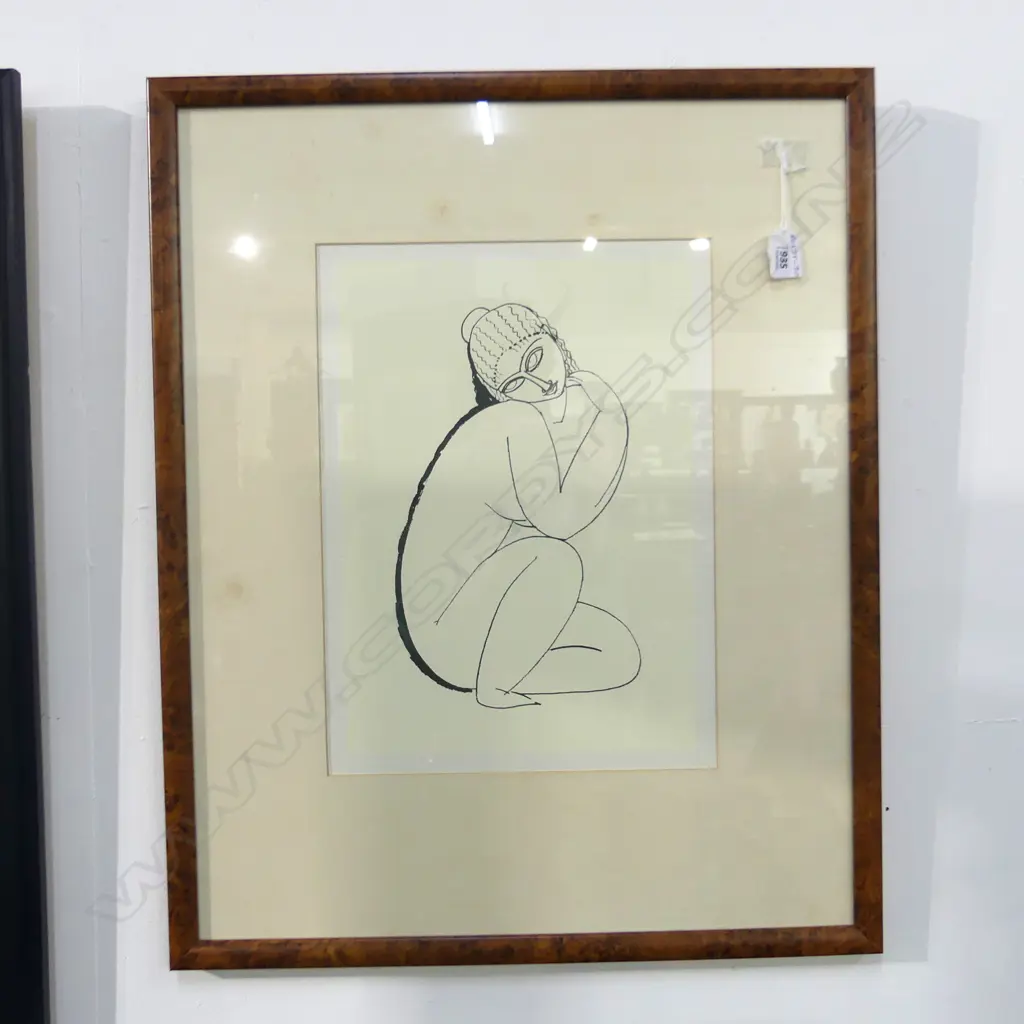 FRAMED & GLAZED LITHO - INDIAN WOMAN – 275 x 375mm Image 1++