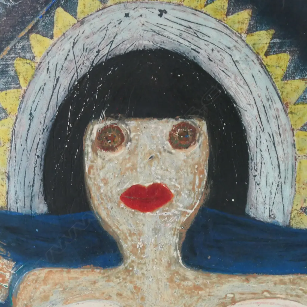 TONY JOHNSTON (1941-) 'PENNY GUIN - RIPE', ACRYLIC ON BOARD, 840 x 660mm Image 1++