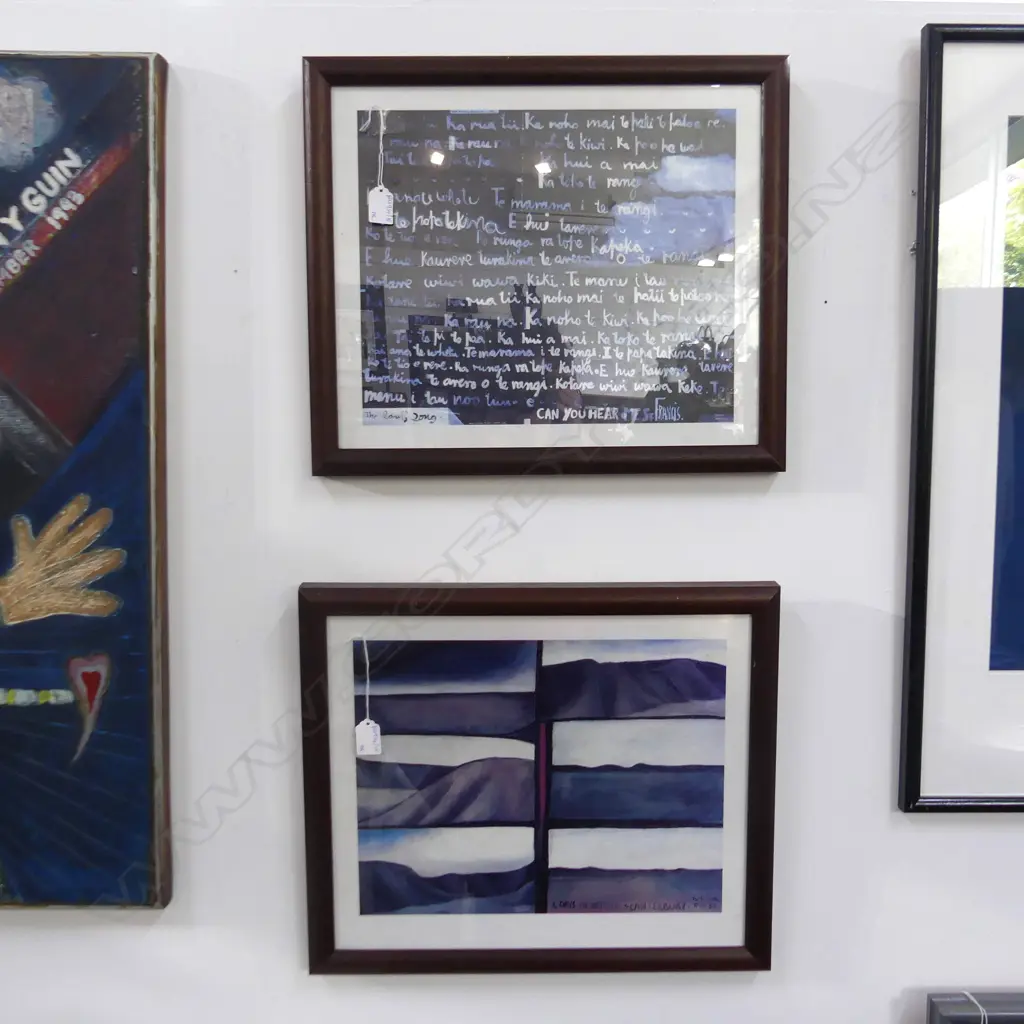PR McCAHON PRINTS; '6 DAYS IN NELSON & CANTERBURY' + 'CAN YOU HEAR ME ST FRANCIS' 300 x 370mm Image 1++