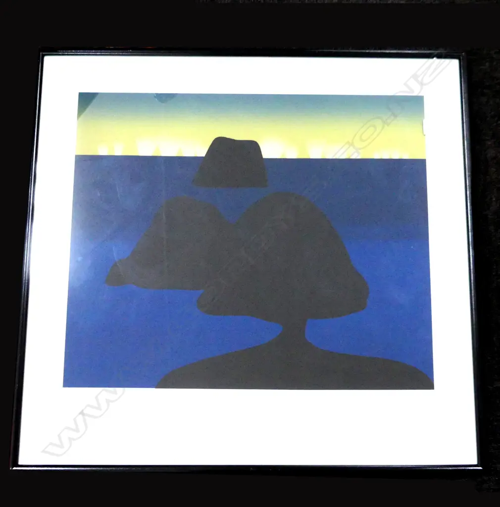 M. D. SMITHER UNTITLED 'DAWN OVER ROCKS' SCREEN PRINT 1976 555 x 660mm Image 1++