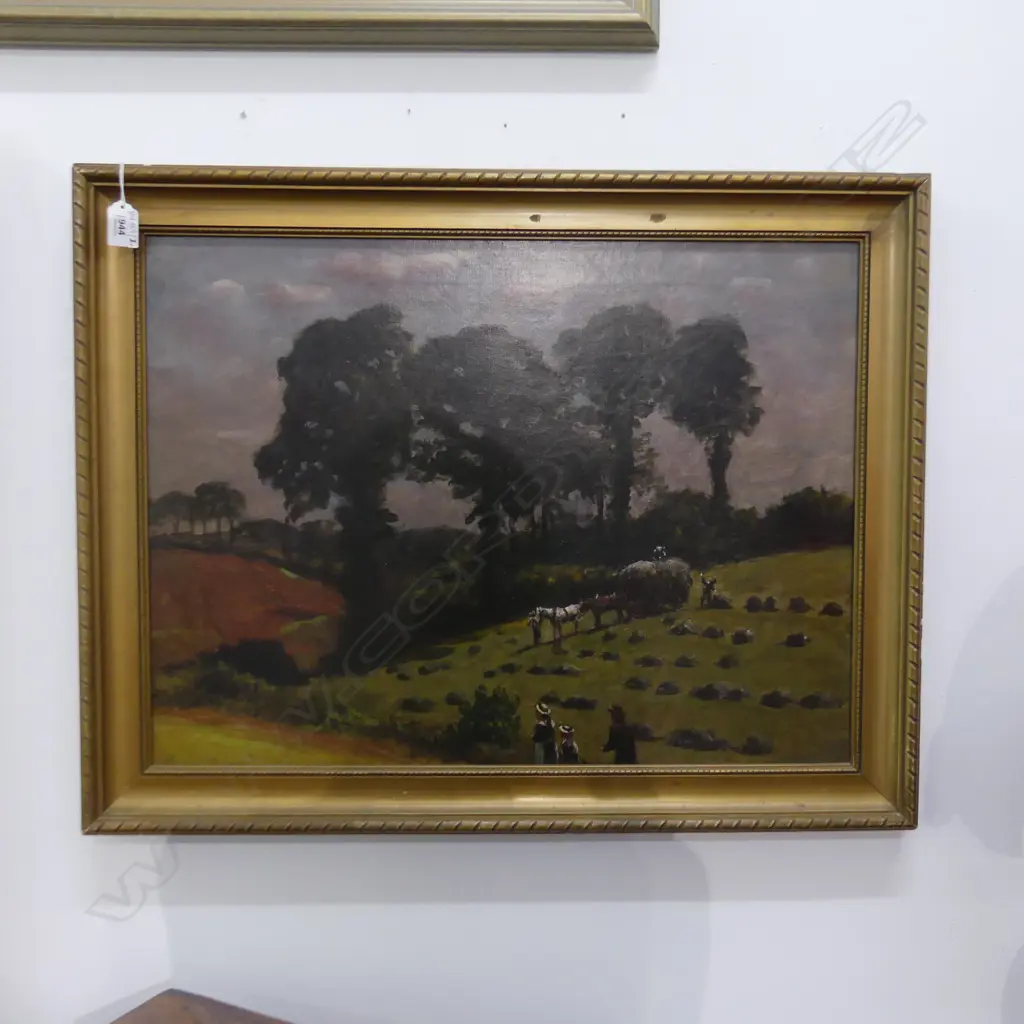 ANTIQUE UNSIGNED ENGLISH LANDSCAPE OIL 440 x 590mm Image 1++