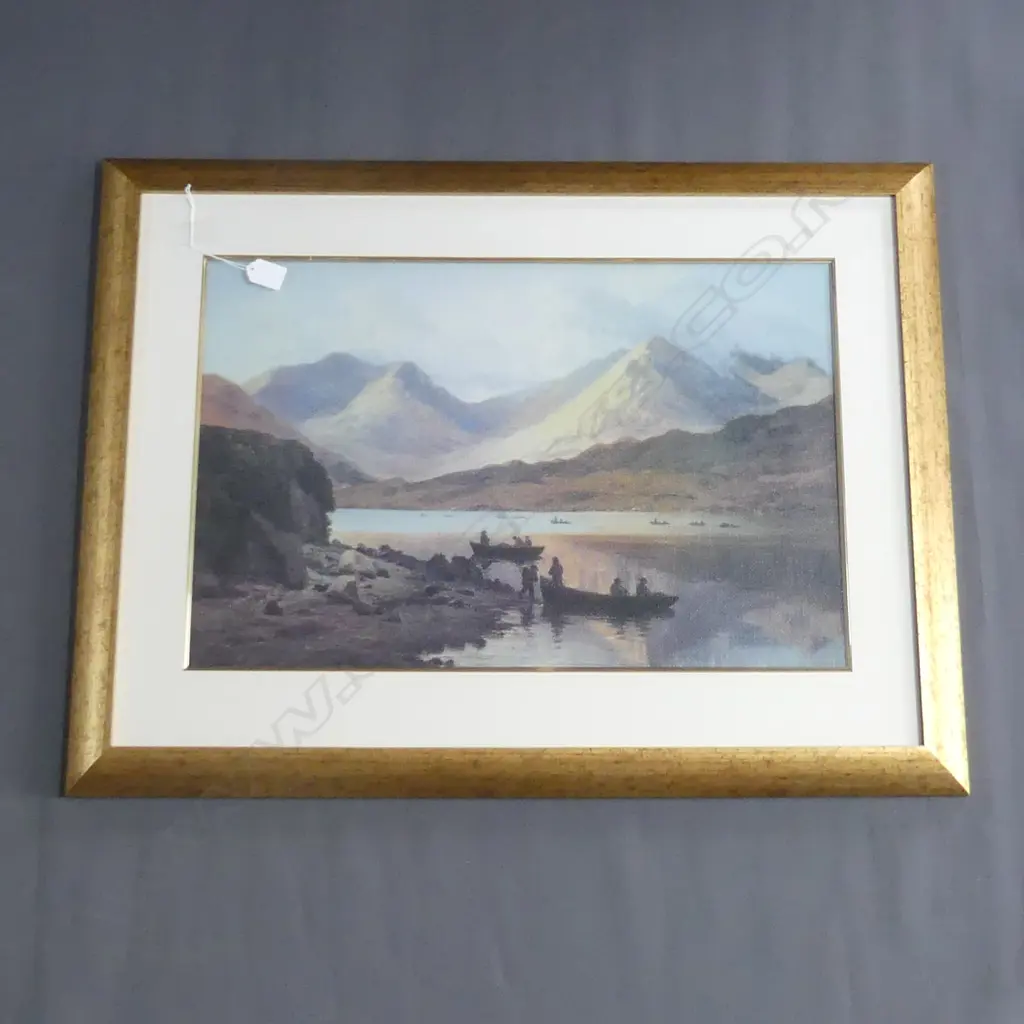 BARTHOLOMEW WATKINS PRINT 'THE HERRING FLEET, LEENANE, CO. GALWAY 390 x 590mm Image 1++