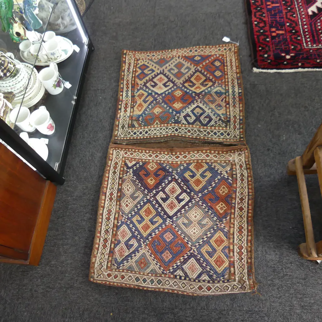 HAND KNOTTED TRIBAL SADDLE BAG 1170 x 610mm Image 1++