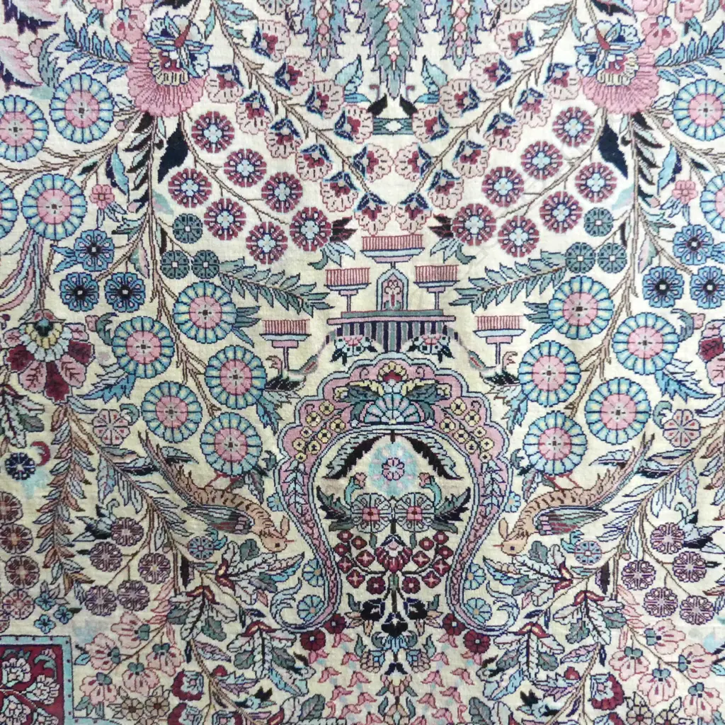 VERY FINE HAND KNOTTED LARGE SILK RUG 2450 x 1530mm Image 1++