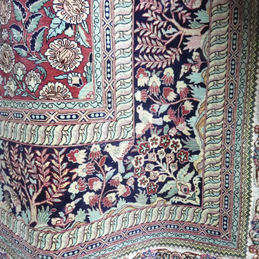 VERY FINE HAND KNOTTED LARGE SILK RUG 2450 x 1530mm Image 1++