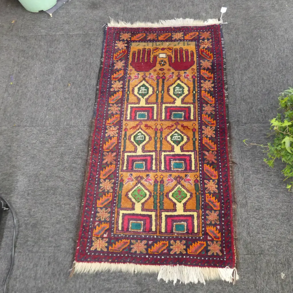 HAND KNOTTED SMALL RUG 110 x 500mm Image 1++