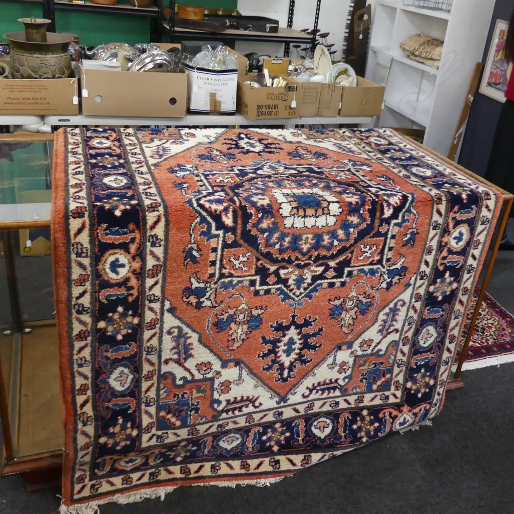 HAND KNOTTED WOOL PILE AFGHANI HERIZ 2000 x 1330mm Image 1++