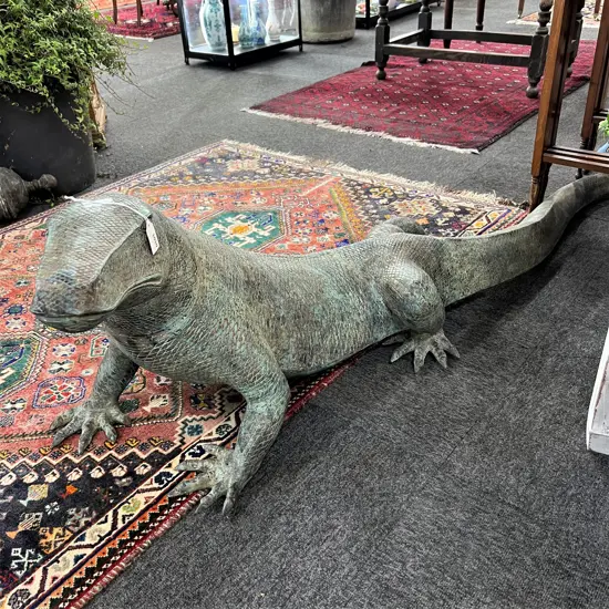 BRONZE LGE KOMODO DRAGON STATUE L.1900mm