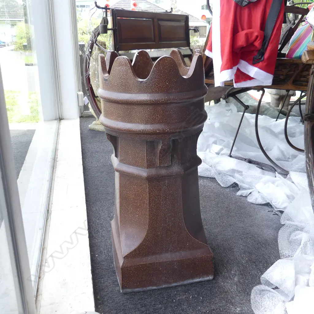 VICTORIAN SALT GLAZED CHIMNEY POT H.750mm Image 1++