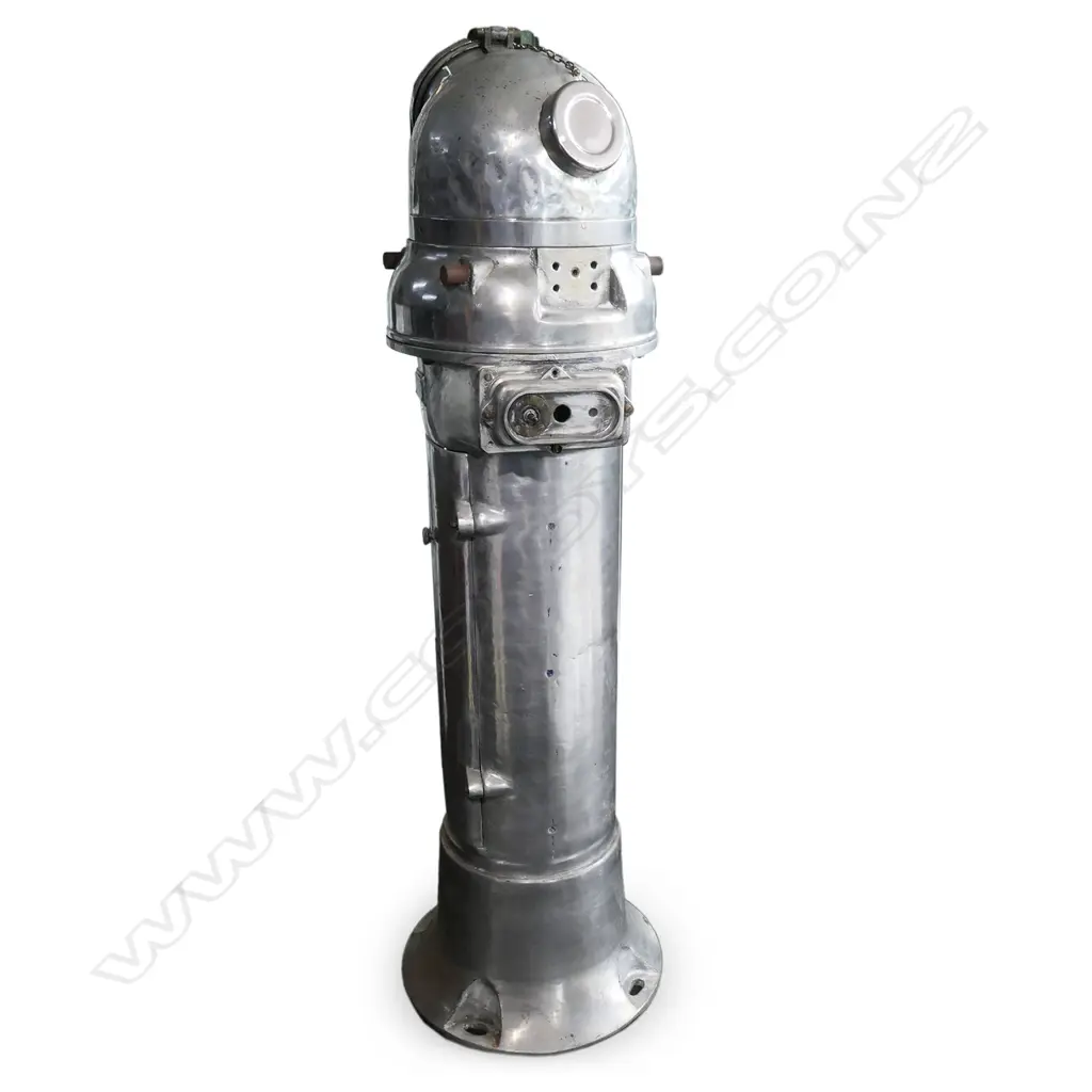 VINTAGE SHIP'S BINNACLE, SALVAGED FROM MERCHANT SHIP IN GREECE, H.1450mm Image 1++