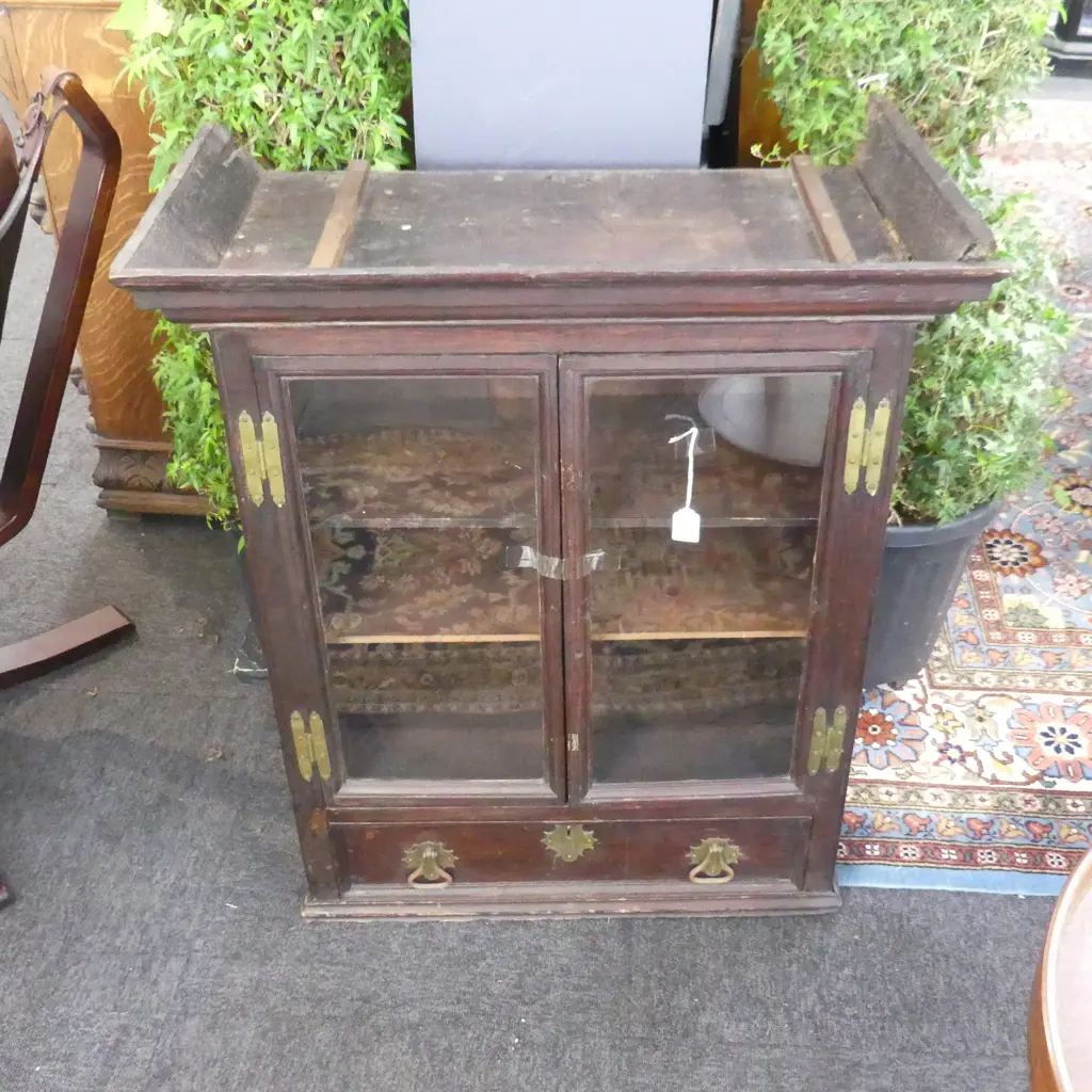 ANTIQUE GLAZED CABINET 710 x 370 x 840mm A.F. Image 1++