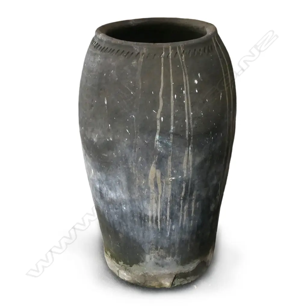 1920S EARTHENWARE WATER STORAGE POT, FROM JAIPAR NORTHER INDIA, H.800mm Image 1++