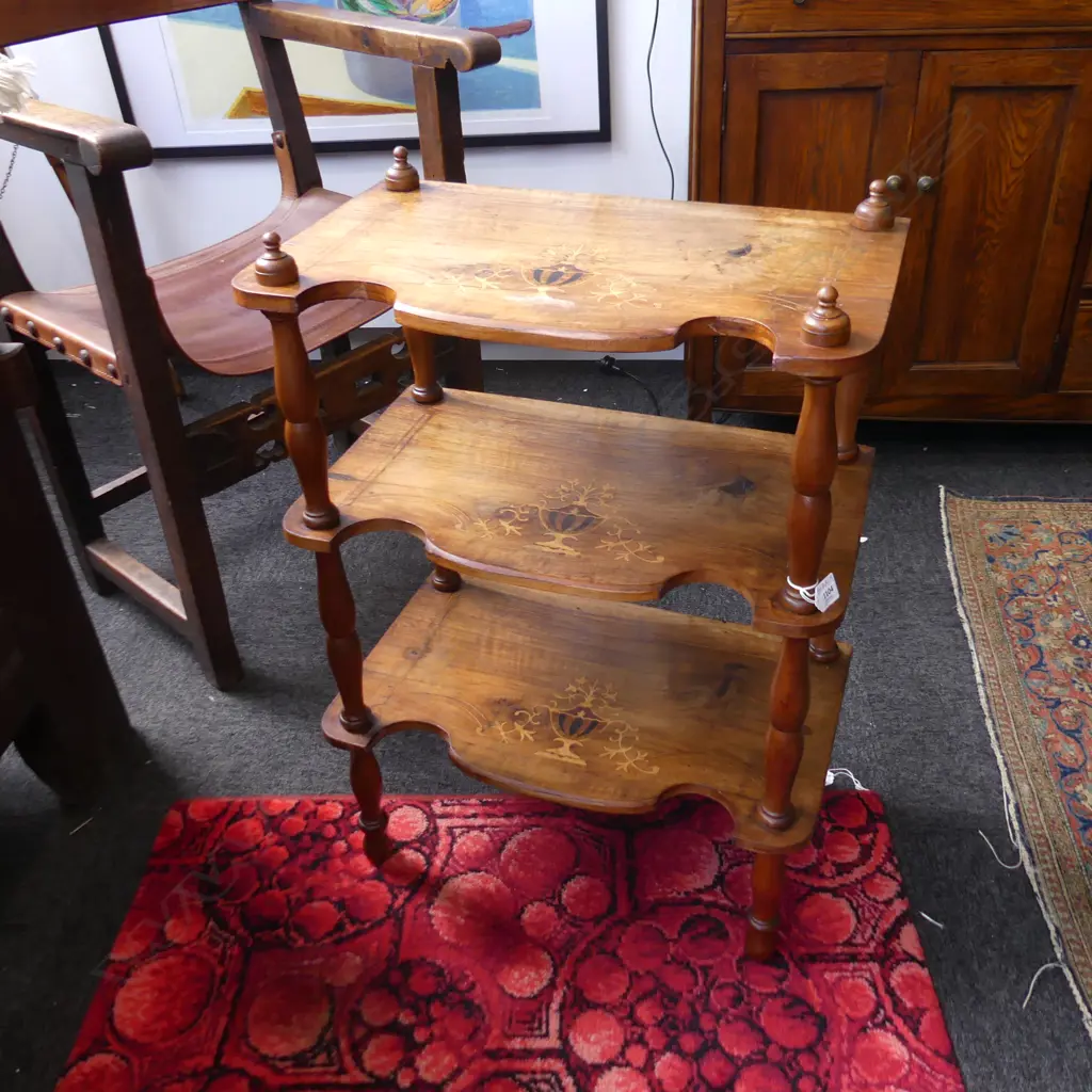 INLAID VICTORIAN 3 TIER SHELVES 560 x 330 x 780mm Image 1++