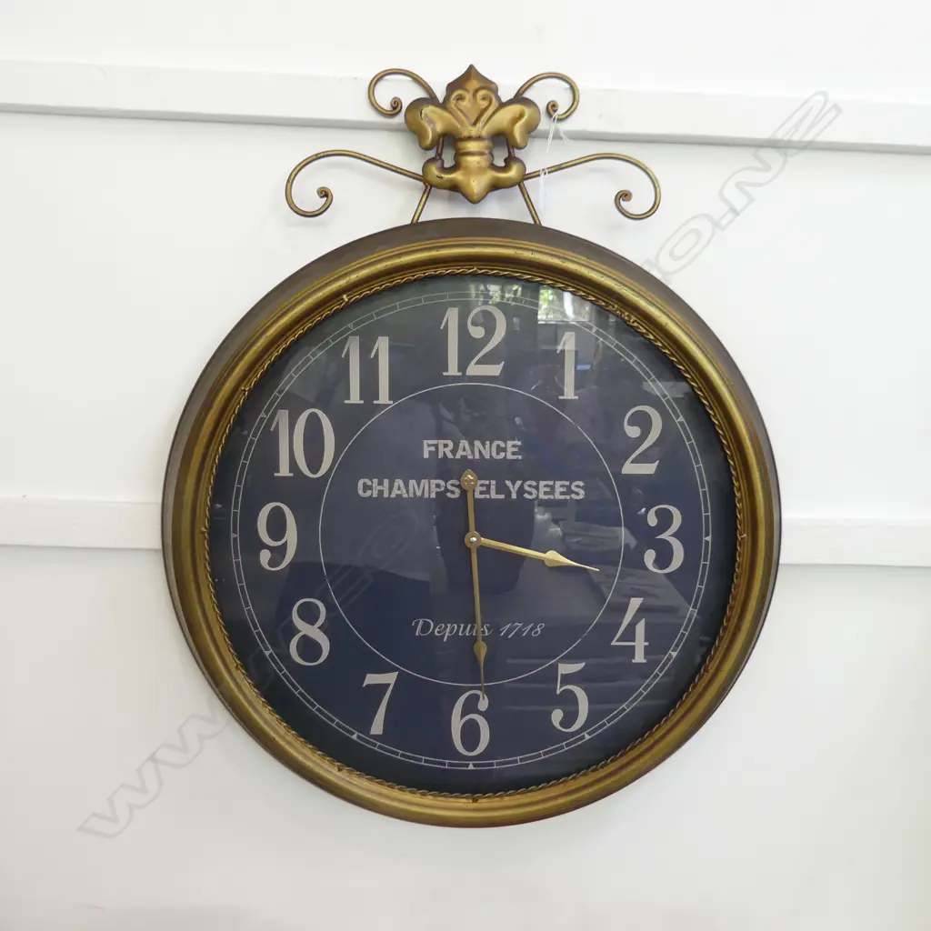 LARGE RETRO QUARTZ WALL CLOCK- Dia.600mm Image 1++