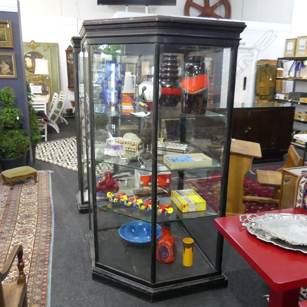 DISPLAY CABINET  EX STEWART DAWSON 890 x 890 x 1785mm Image 1++
