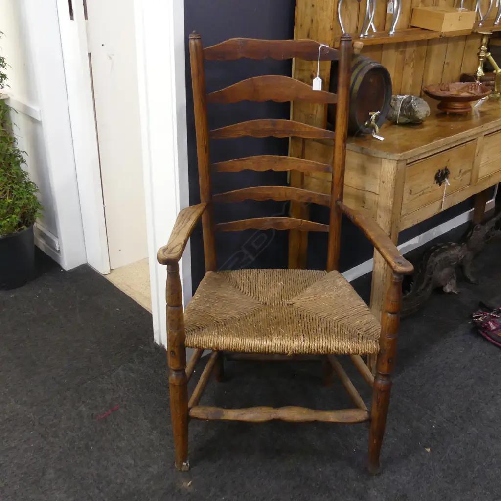 GEORGIAN RUSH SEATED CHAIR Image 1++