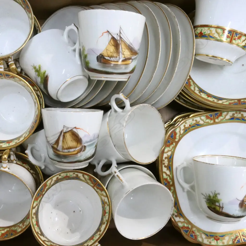 BOX LOT 9 TRIOS + 9 HAND PAINTED C/S Image 1++