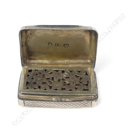 A George III sterling silver vinaigrette, Birmingham 1818 by John Shaw,