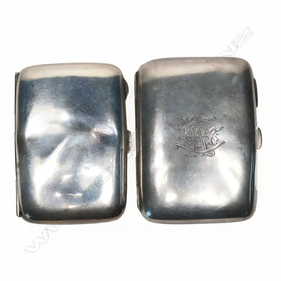 Two small sterling silver cigarette cases,