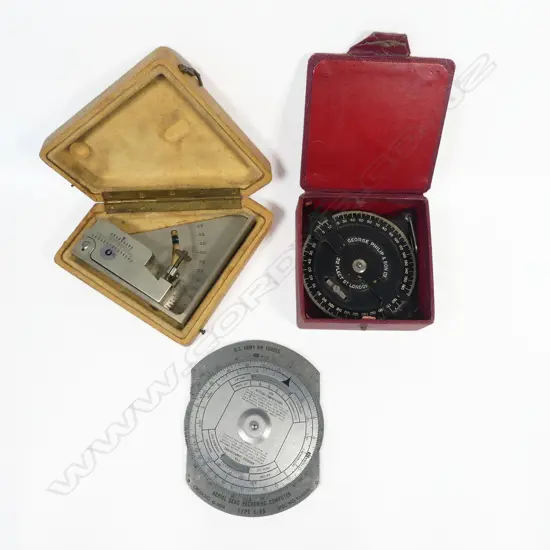 A USAAF Aerial Dead Reckoning Computer: a Philips' 'Handy Theodolite' and a German WWII 'gunner's quadrant',