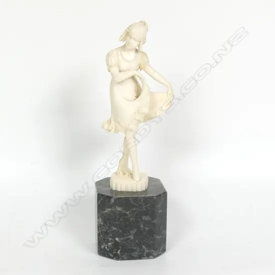 A small fin de siècle ivory sculpture by Ludwig Walther (German