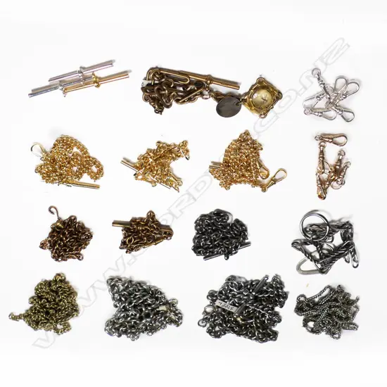 Box of jewellery findings and chain